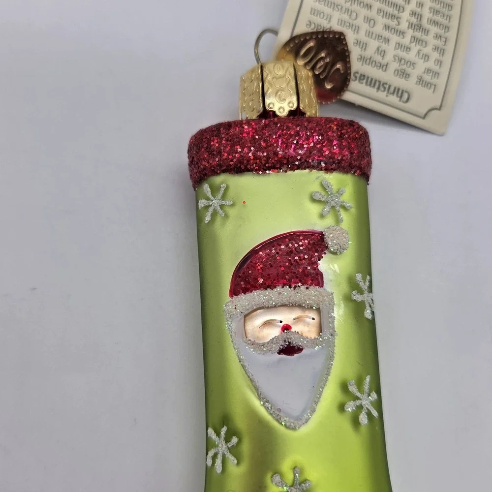 Old World Blown Glass Christmas Ornament Embellished 32432 Christmas Sock 2019